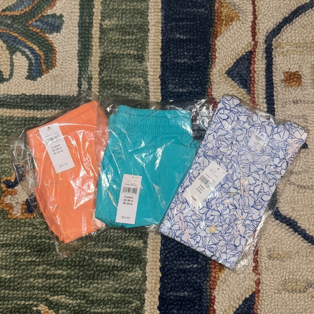 Baby Gap NWT Orange, Teal, and Floral Clothing Set
